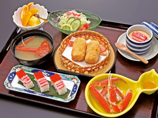 Boiled Crab. Crab Croquette Set