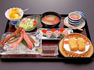 Crab Sashimi and Crab Croquette